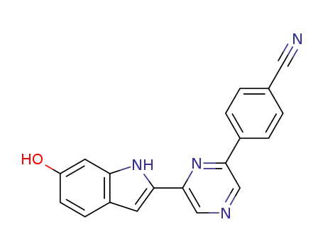 4-[6-(6-hydroxy-1H-indol-2-yl)-pyrazin-2-yl]-benzonitrile
