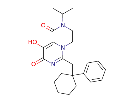 9-hydroxy-2-isopropyl-6-(1-phenylcyclohexylmethyl)-3,4-dihydro-2H-pyrazino[1,2-c]pyrimidine-1,8-dione