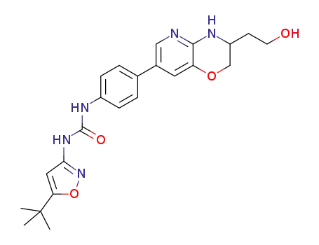 1-(5-tert-butylisoxazol-3-yl)-3-(4-(3-(2-hydroxyethyl)-3,4-dihydro-2H-pyrido[3,2-b][1,4]oxazin-7-yl)phenyl)urea