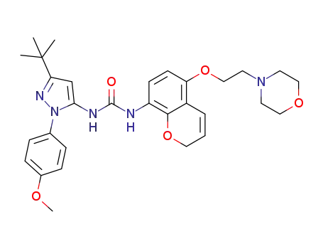 1-(3-tert-butyl-1-(4-methoxyphenyl)-1H-pyrazol-5-yl)-3-(5-(2-morpholinoethoxy)-2H-chromen-8-yl)urea