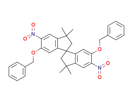 Molecular Structure of 1562119-01-0 (6,6'-bis(benzyloxy)-3,3,3',3'-tetramethyl-5,5'-dinitro-2,2',3,3'-tetrahydro-1,1'-spirobi[indene])