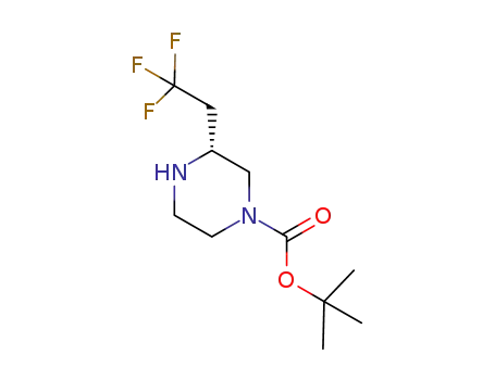 Molecular Structure of 1240585-46-9 ((S)-3-(2,2,2-TRIFLUORO-ETHYL)-PIPERAZINE-1-CARBOXYLIC ACID TERT-BUTYL ESTER)