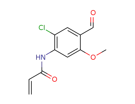 Molecular Structure of 1251456-87-7 (N-(2-chloro-4-formyl-5-methoxyphenyl)acrylamide)