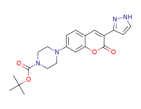 tert-butyl 4-(2-oxo-3-(1H-pyrazol-3-yl)-2H-chromen-7-yl)piperazine-1-carboxylate