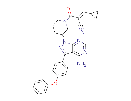 (2E)-2-[(E)-[(3R)-3-[4-amino-3-(4-phenoxyphenyl)-1H-pyrazolo[3,4-d]pyrimidin-1-yl]piperidin-1-yl]carbonyl]-3-cyclopropylprop-2-enenitrile