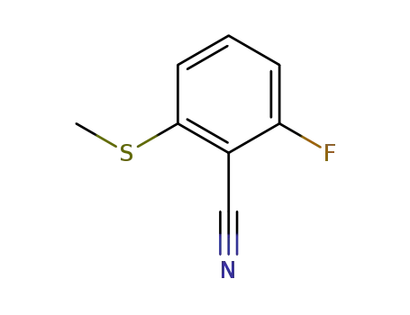 Molecular Structure of 119584-71-3 (2-fluoro-6-(Methylthio)benzonitrile)