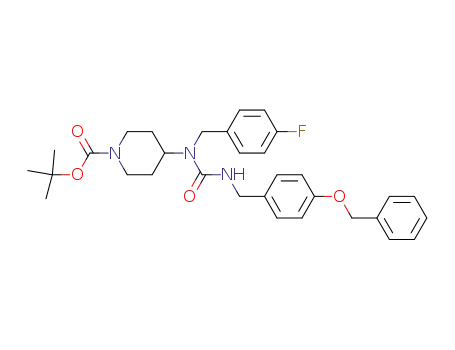 tert-butyl 4-(3-(4-(benzyloxy)benzyl)-1-(4-fluorobenzyl)ureido)piperidine-1-carboxylate