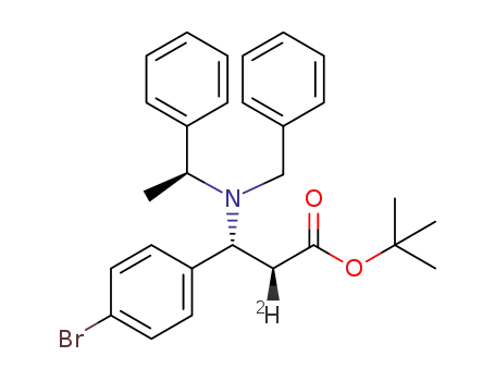 tert-butyl (2S,3R,αS)-2-deuterio-3-[N-benzyl-N-(α-methylbenzyl)amino]-3-(4'-bromophenyl)propanoate
