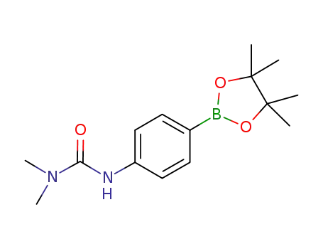 Molecular Structure of 874290-93-4 (4-[(DIMETHYLCARBAMOYL)AMINO]BENZENEBORONIC ACID, PINACOL ESTER 95%4-(3-DIMETHYLUREIDO)BENZENEBORONIC ACID, PINACOL ESTER)