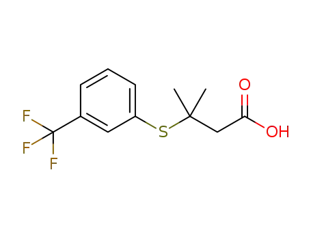 3-methyl-3-((3-(trifluoromethyl)phenyl)thio)butanoic acid