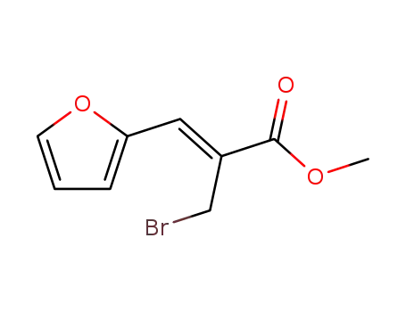 Molecular Structure of 74859-46-4 (2-Propenoic acid, 2-(bromomethyl)-3-(2-furanyl)-, methyl ester, (Z)-)