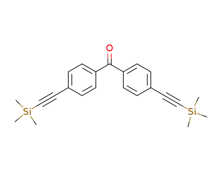 Molecular Structure of 147820-36-8 (4,4’-bis(2-trimethylsilylethynyl)benzophenone)