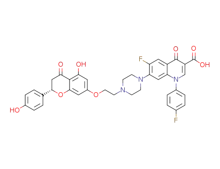Molecular Structure of 1517965-26-2 (naringenin-ethylidene-sarafloxacin)