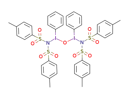 Molecular Structure of 1414869-21-8 (μ-oxo-bis[(4-methyl)-N-tosylbenzenesulfonamidyl(phenyl)iodine])