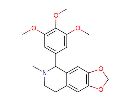 Molecular Structure of 63979-53-3 (5,6,7,8-Tetrahydro-6-methyl-5-(3,4,5-trimethoxyphenyl)-1,3-dioxolo[4,5-g]isoquinoline)