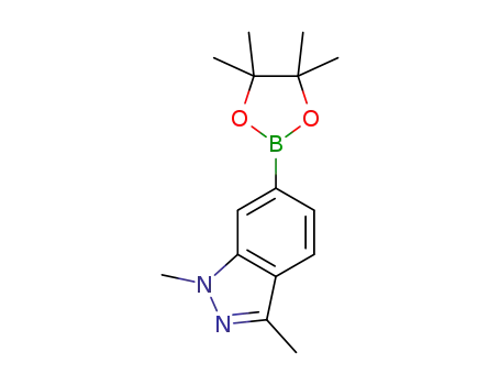 Molecular Structure of 1300582-61-9 (1,3-diMethyl-6-(4,4,5,5-tetraMethyl-1,3,2-dioxaborolan-2-yl)-1H-indazole)