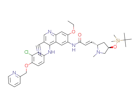 (E)-3-[(2S,4R)-4-(tert-butyl(dimethyl)silyl)oxy-1-methylpyrrolidin-2-yl]-N-[4-[[3-chloro-4-(pyridin-2-ylmethoxy)phenyl]amino]-3-cyano-7-ethoxy-6-quinolyl]prop-2-enoylamine