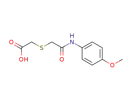 Molecular Structure of 338409-65-7 ([(4-METHOXY-PHENYLCARBAMOYL)-METHYLSULFANYL]-ACETIC ACID)