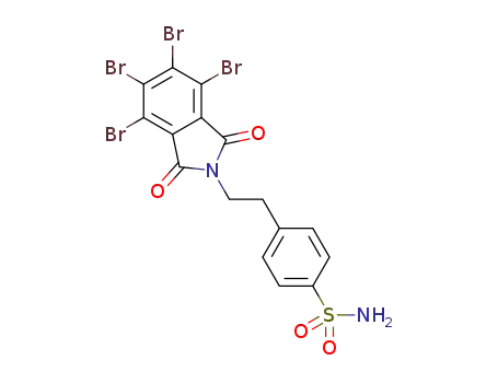 Molecular Structure of 1454891-19-0 (4-(2-(4,5,6,7-tetrabromo-1,3-dioxoisoindolin-2-yl)ethyl)benzenesulfonamide)
