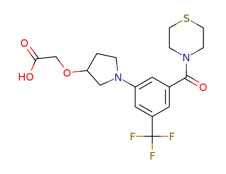 ({1-[3-(thiomorpholin-4-ylcarbonyl)-5-(trifluoromethyl)phenyl]pyrrolidin-3-yl}oxy)acetic acid