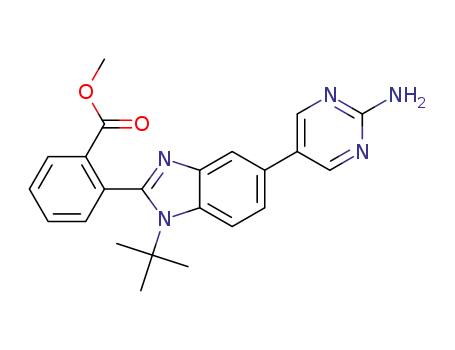 2-[5-(2-amino-pyrimidin-5-yl)-1-tert-butyl-1H-benzoimidazol-2-yl]-benzoic acid methyl ester
