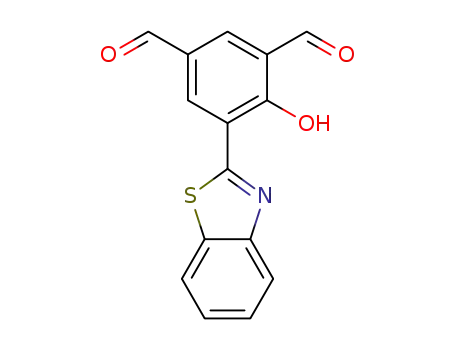 Molecular Structure of 1428114-89-9 (5-(benzo[d]thiazol-2-yl)-4-hydroxyisophthalaldehyde)