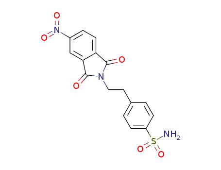 Molecular Structure of 1571901-34-2 (4-(2-(5-nitro-1,3-dioxoisoindolin-2-yl)ethyl)benzenesulfonamide)