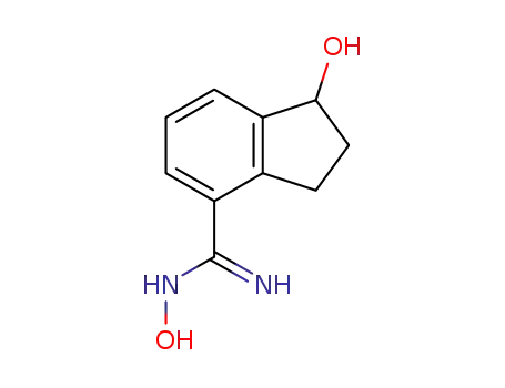 Molecular Structure of 1093827-51-0 (N,1-dihydroxy-2,3-dihydro-1H-indene-4-carboximidamide)