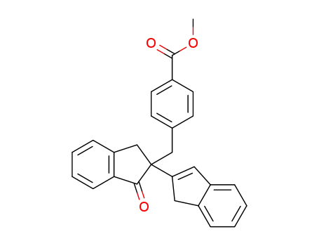 Molecular Structure of 192194-67-5 (methyl 4-((2,3-dihydro-2-(1H-inden-2-yl)-1-oxo-1H-inden-2-yl)methyl)benzoate)