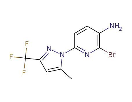 2-bromo-6-[5-methyl-3-(trifluoromethyl)-1H-pyrazol-1-yl]pyridin-3-amine