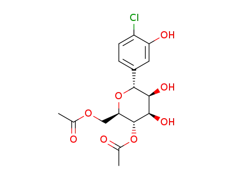 ((2R,3S,4R,5S,6R)-3-acetoxy-6-(4-chloro-3-hydroxyphenyl)-4,5-dihydroxytetrahydro-2H-pyran-2-yl)methyl acetate