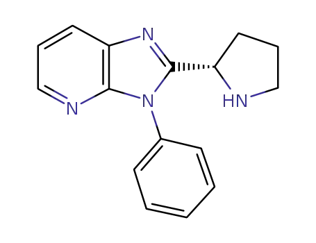 Molecular Structure of 1404085-15-9 ((S)-3-phenyl-2-(pyrrolidin-2-yl)-3H-imidazo[4,5-b]pyridine)