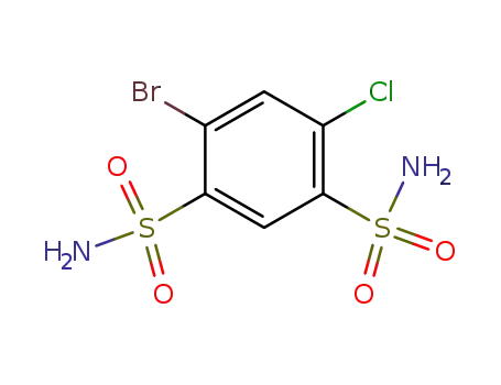 Molecular Structure of 74724-36-0 (2-bromo-4-chlorobenzene-1,5-disulfonamide)
