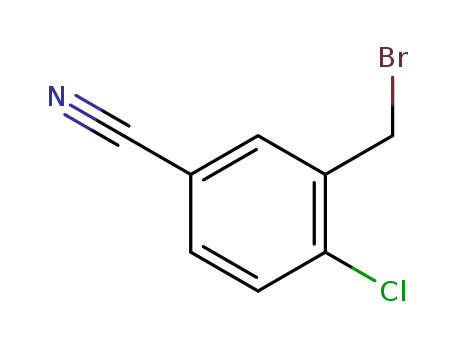 Molecular Structure of 1021871-37-3 (3-(broMoMethyl)-4-chlorobenzonitrile)
