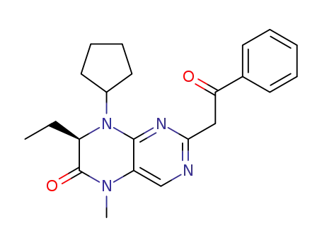 (R)-8-cyclopentyl-7-ethyl-5-methyl-2-(2-oxo-2-phenylethyl)-7,8-dihydropteridin-6(5H)-one
