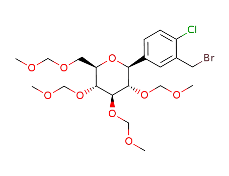 (2S,3S,4R,5R,6R)-2-(3-(bromomethyl)-4-chlorophenyl)-3,4,5-tris(methoxymethoxy)-6-((methoxymethoxy)methyl)-tetrahydro-2H-pyran