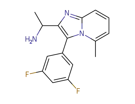 Molecular Structure of 1312585-53-7 (1-[3-(3,5-difluorophenyl)-5-methylimidazo[1,2-a]pyridin-2-yl]ethanamine)