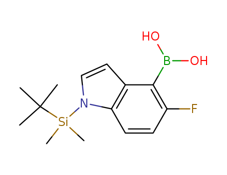 [1-(tert-butyl-dimethyl-silanyl)-5-fluoro-1H-indol-4-yl]boronic acid