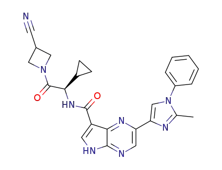 2-(2-methyl-1-phenyl-1H-imidazol-4-yl)-5H-pyrrolo[2,3-b]pyrazine-7-carboxylic acid [(R)-2-(3-cyanoazetidin-1-yl)-1-cyclopropyl-2-oxoethyl]amide