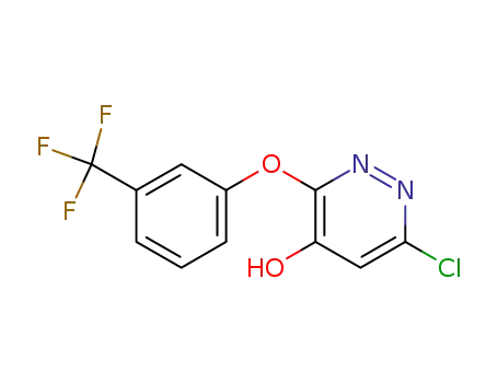 Molecular Structure of 499225-24-0 (4-Pyridazinol, 6-chloro-3-[3-(trifluoromethyl)phenoxy]-)