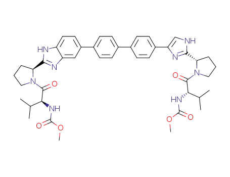 ((S)-1-{(S)-2-[5-(4'-{2-[(S)-1-((S)-2-methoxycarbonylamino-3-methyl-butyryl)-pyrrolidin-2-yl]-3H-benzoimidazol-5-yl}-biphenyl-4-yl)-1H-imidazol-2-yl]-pyrrolidine-1-carbonyl}-2-methyl-propyl)-carbamic acid methyl ester