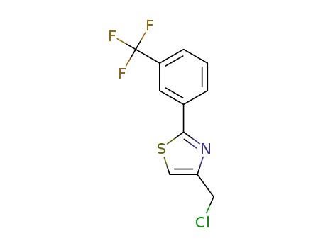 Molecular Structure of 886629-31-8 (4-(chloromethyl)-2-[3-(trifluoromethyl)phenyl]-1,3-thiazole(SALTDATA: FREE))