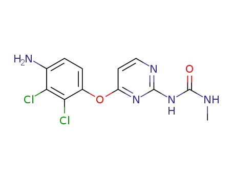 Molecular Structure of 1337932-26-9 (1-(4-(4-amino-2,3-dichlorophenoxy)pyrimidin-2-yl)-3-methylurea)
