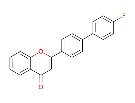 Molecular Structure of 1417919-67-5 (2-(4'-fluoro-[1,1'-biphenyl]-4-yl)-4H-chromen-4-one)