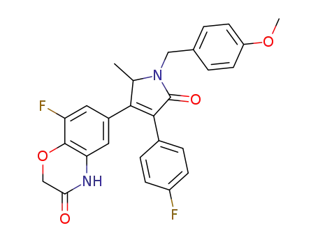 8-fluoro-6-[4-(4-fluorophenyl)-1-(4-methoxybenzyl)-2-methyl-5-oxo-2,5-dihydro-1H-pyrrol-3-yl]-2H-1,4-benzoxazin-3(4H)-one