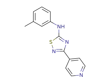 Molecular Structure of 1313590-72-5 (N-(3-methylphenyl)-3-(4-pyridinyl)-1,2,4-thiadiazol-5-amine)