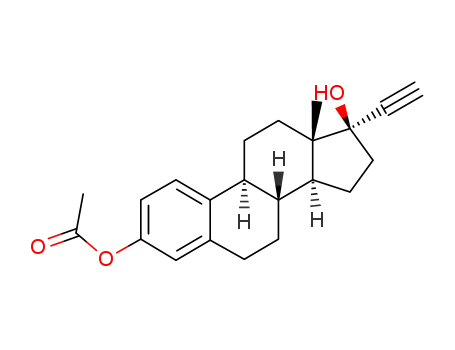 Molecular Structure of 5779-47-5 (Ethynyl Estradiol 3-Acetate)