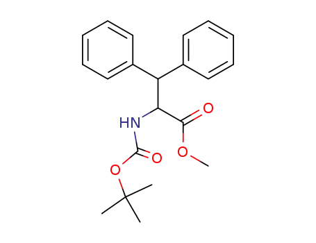 Molecular Structure of 177583-36-7 (methyl 2-(tert-butoxycarbonylamino)-3,3-diphenylpropanoate)