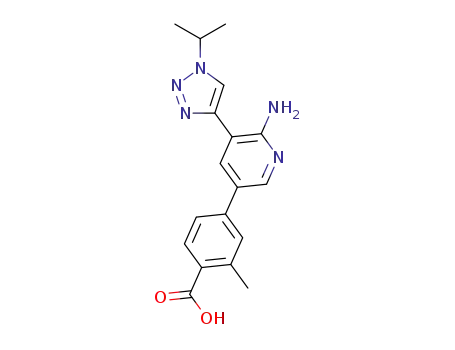 4-(6-amino-5-(1-isopropyl-1H-1,2,3-triazol-4-yl)pyridin-3-yl)-2-methylbenzoic acid