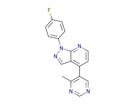 1-(4-fluorophenyl)-4-(4-methylpyrimidin-5-yl)-1H-pyrazolo[3,4-b]pyridine